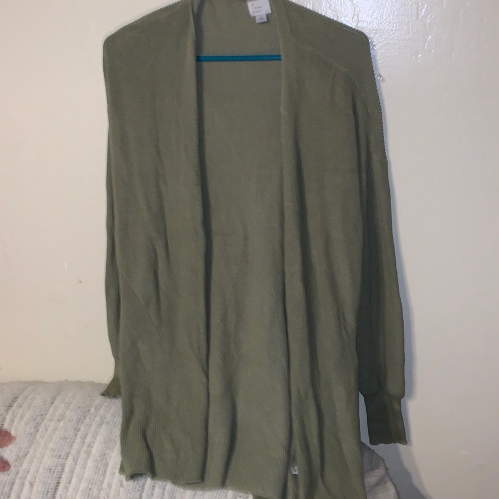 A new day olive green cardigan sweater